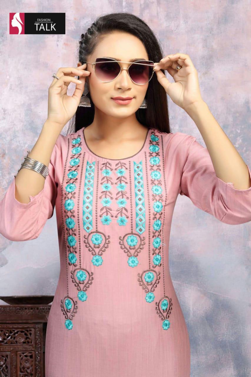 Ft Neha 1 Ethnic Wear Heavy Rayon  Embroidery Latest Fancy  Readymade  Kurti Bottom Collection